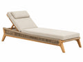 Ligbed 200 x 70 cm hout beige - verstelbare rugleuning voor buiten