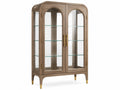 Vitrinekast 110 x 45 x 190 cm bruin hout en glas - klassieke opbergkast